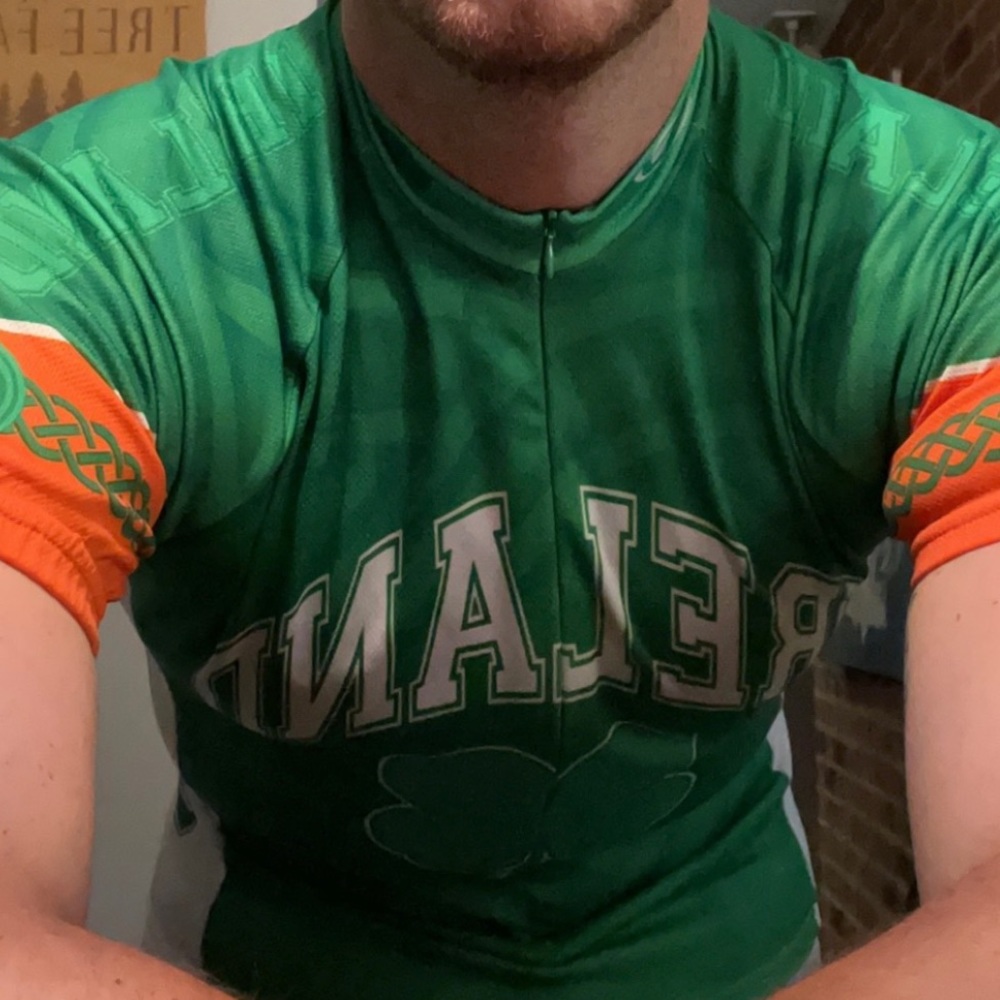 Used Mens Cycling Workout Athletic Gear - Ireland Cycling Jersey